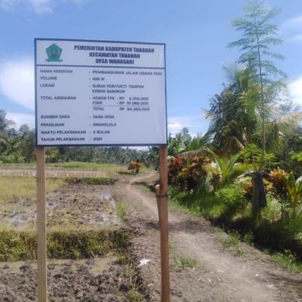 KEGIATAN PEMBANGUNAN BADAN JALAN USAHA TANI SUBAK KEBON SANGKUR 