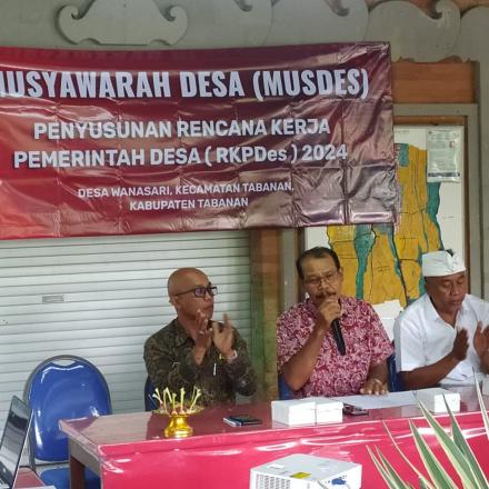 Musdes Penyusunan Rencana Kerja Pemerintah Desa (RKPDes) 2024
